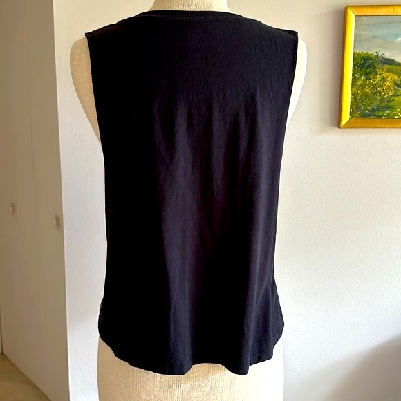 Manduka Workout Top, Black with Gold Accents - Picture 4 of 6